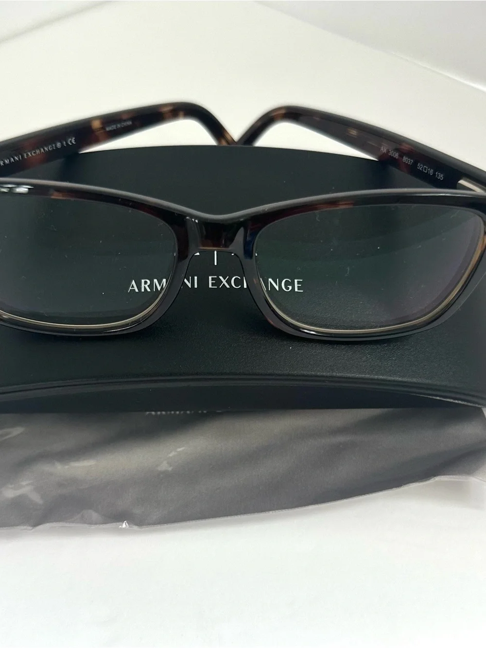 NEW Armani Exchange AX3006 8037 Tortoise Eyeglasses Frames 52-16-135 with Case 👓